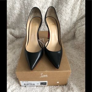 Christian Louboutin Iriza 100 Black Leather $695
